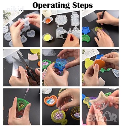 10 модела силиконов молд форма фондан смола бижутерски шоколад шейкъри Shaker, снимка 3 - Форми - 30541933