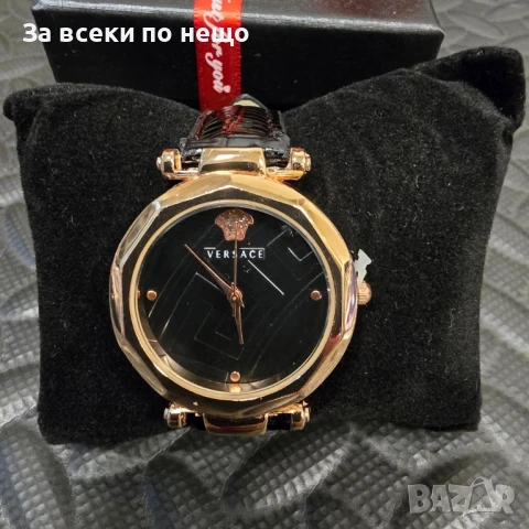 Versace Дамски Черен Часовник С Черен Циферблат В Кутия Код VL-121