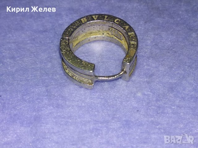 BVLGARI БУЛГАРИ Стара МАРКОВА СРЕБЪРНА ОБЕЦА СРЕБРО 925 с АНГЛИЙСКИ ТИП ЗАКОПЧАВАНЕ 39975, снимка 9 - Обеци - 42762961