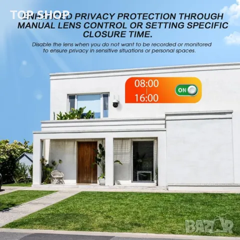 Topcony PTZ 2K 360° охранителна камера на открито, снимка 3 - IP камери - 49427464