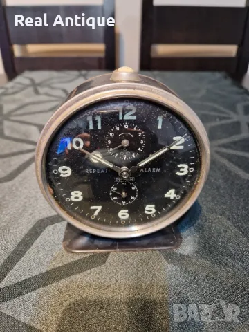 Рядък антикварен колекционерски немски будилник Peter Repeat ALARM , снимка 1
