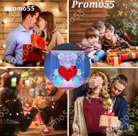 Светещо Мече със Сърце 3D в Луксозна Кутия с Панделка, снимка 11 - Други - 52343840