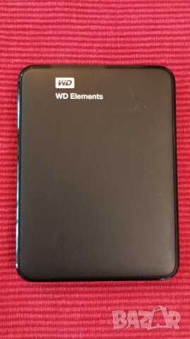 Преносим външен твърд диск WD 1TB Elements. 