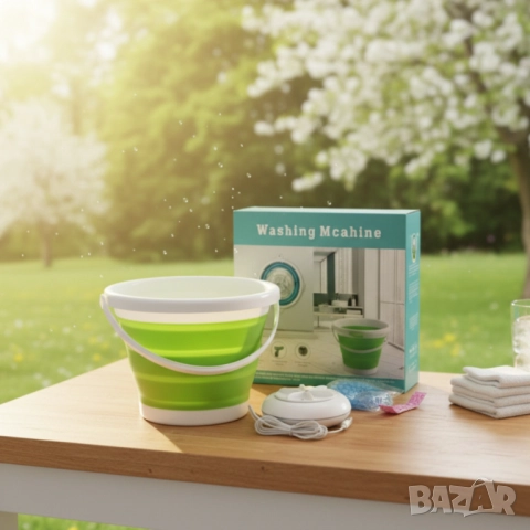 Мини пералня за дрехи – компактното решение за бързо пране у дома и на път, снимка 3 - Перални - 51851930