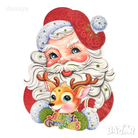 4262 3D хартиена коледна украса за стена Merry Christmas, 50 cm, снимка 3 - Декорация за дома - 42916049