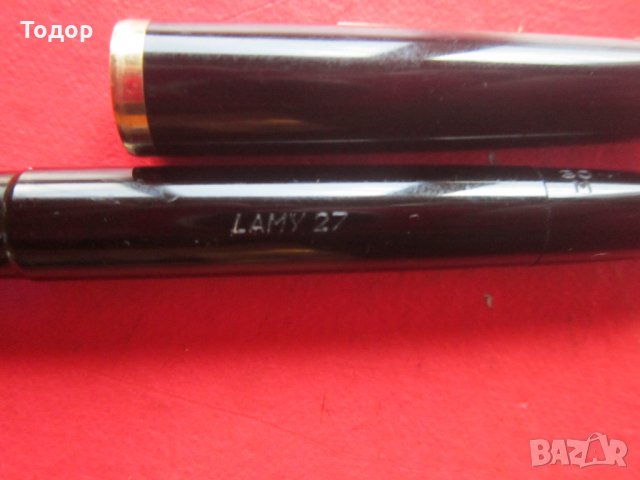 Уникална писалка Лами 27 златно перо златен писец, снимка 7 - Колекции - 35215925