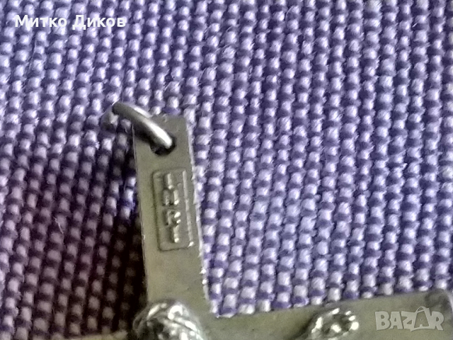 Medium Sterling Silver Inri Cross -39х24мм сребърно католическо кръстче Италия, снимка 4 - Колиета, медальони, синджири - 44719119