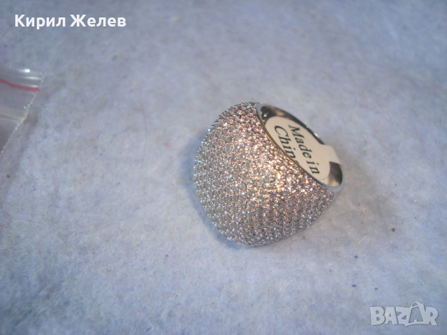КРАСИВ НОВ ПРЪСТЕН с МИНИАТЮРНИ ЦИРКОНИ и БЯЛА ПОЗЛАТА 17516, снимка 11 - Пръстени - 36422546