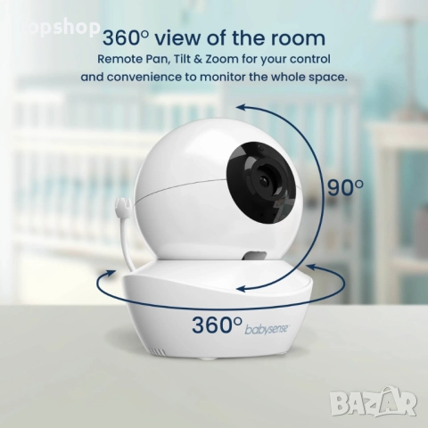 Нов Babysense HD S2: бебефон с 2 камери, без Wi-Fi, разделяне на екрана за преглед на 2те камери ..., снимка 9 - Бебефони - 51897889