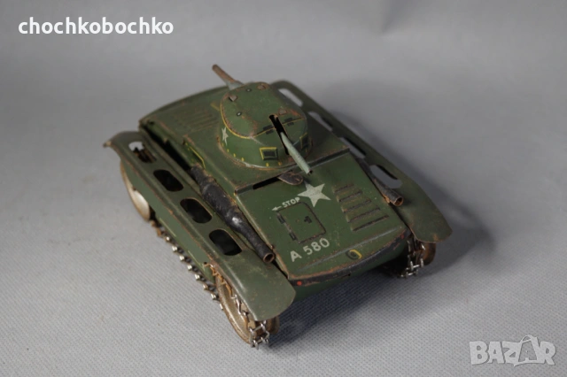 1935 Arnold Стара Немска Метална Механична Играчка танк, снимка 2 - Колекции - 53190940