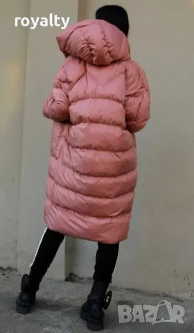 Розови дълги дамски зимни якета , снимка 9 - Якета - 49207606