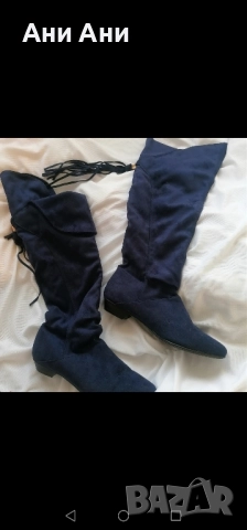 Нови велурени чизми, снимка 4 - Дамски ботуши - 52416028