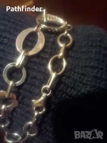 Дамска сребърна гривна с циркони сребро, снимка 6 - Гривни - 44673448