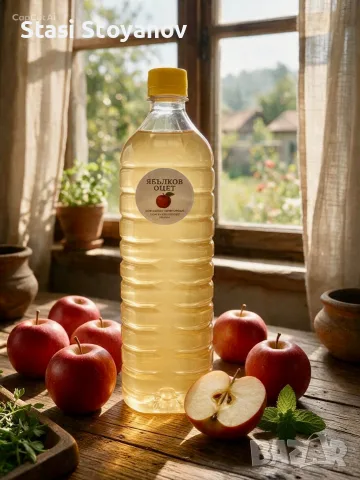 Ябълков оцет натурален , снимка 4 - Домашни продукти - 55843223