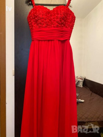 Червена бална  рокля, снимка 5 - Рокли - 24764987