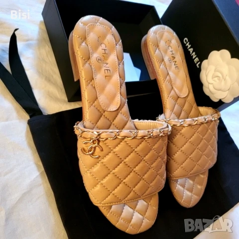 chanel чехли естествена кожа ,н.36 5