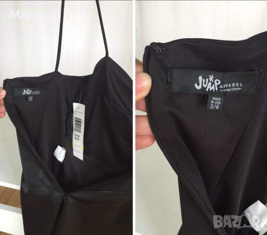 С / S Чисто нова е етикет Дамска Официална Елегантна Рокля Черна Сатенена Класически модел, снимка 3 - Рокли - 42767845