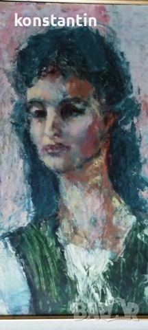 МАСЛЕНА КАРТИНА ДЕЧКО УЗУНОВ 1957, снимка 2 - Картини - 12897283