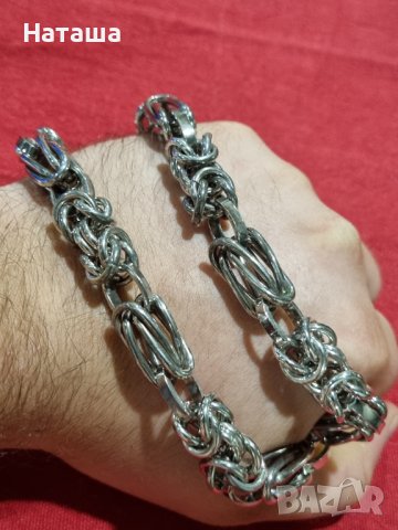 Масивен сребърен синджир кралска плетка , снимка 4 - Колиета, медальони, синджири - 42145906