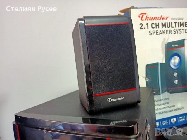 thunder 2.1 ths c285u  Тонколони - цена 55лв 25W (15W + 2x5W), USB, SD Card, дистанционно -състояние, снимка 4 - Тонколони - 35337379