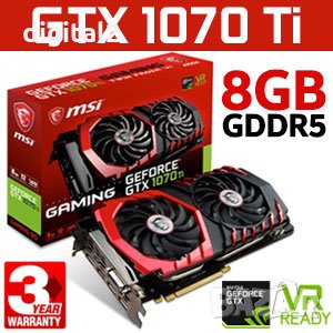 Видеокарта MSI Ge Force - GTX 1070TI-8 GB GDDR5x RGB OC -Gamining , снимка 5 - Видеокарти - 32031870