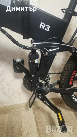Електрически велосипед JINGHMA R3, Сгъваем, 800 W, 26", 12.8 Ah, 21 скорости, 45km/h, Черен, снимка 4 - Велосипеди - 56192768