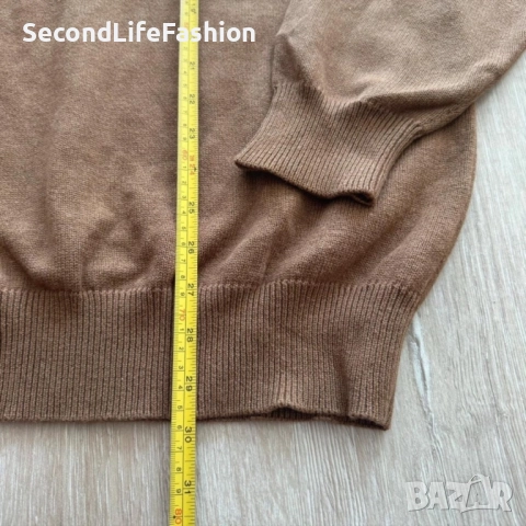 Мъжки пуловер Baileys Scottish, кафяв от памучна вълна размер XXL, снимка 6 - Пуловери - 52287382