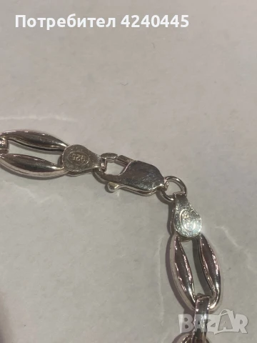 Сребърен синджир, снимка 2 - Колиета, медальони, синджири - 50447964