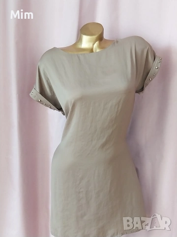 AMORGO L Италианска свободна рокля в кафяво , снимка 2 - Рокли - 53881712