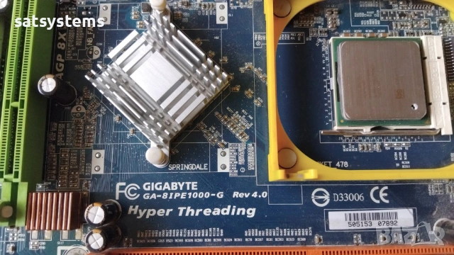 Дънна платка Gigabyte GA-8IPE1000-G REV:4.0 Socket 478 CPU+FAN+RAM, снимка 6 - Дънни платки - 54088020