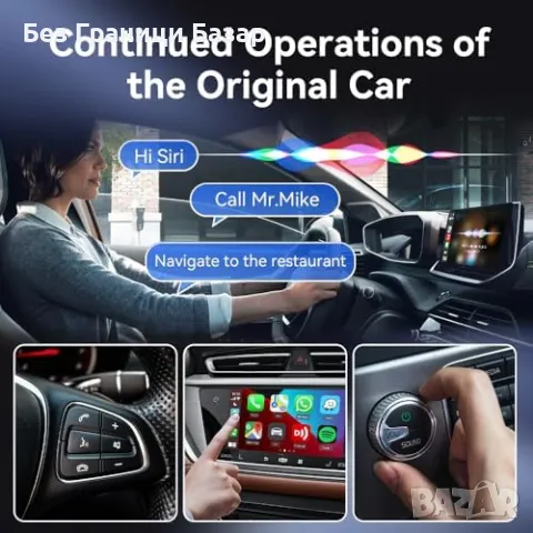 Нов Адаптер за безжичен CarPlay, 5GHz Bluetooth, Plug & Play за кола , снимка 3 - Друга електроника - 47618290