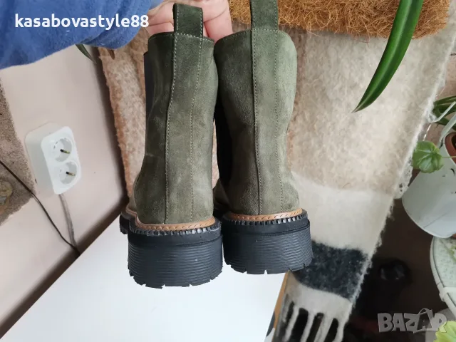 Дамски ботуши Естествен велур , снимка 8 - Дамски ботуши - 56508420