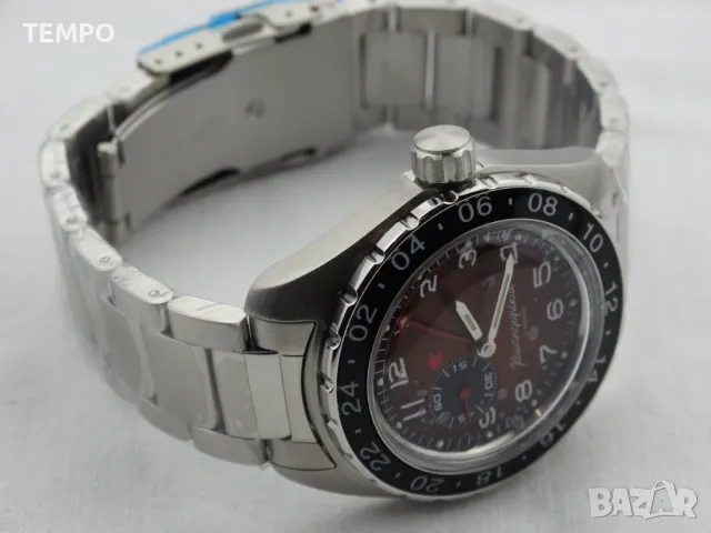 ВОСТОК КОМАНДИРСКИЕ АВТОМАТИЧЕН-GMT ref: 02017А, снимка 4 - Мъжки - 41667266