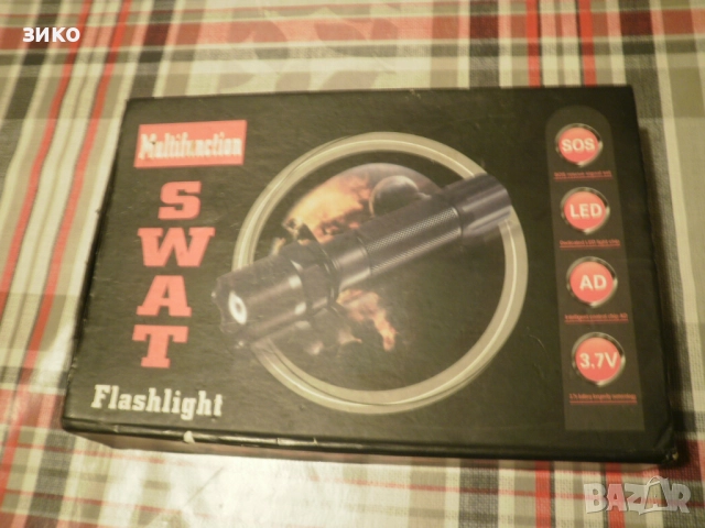 LED фенерче- професионално- зарядни, акумулатори и кутия 