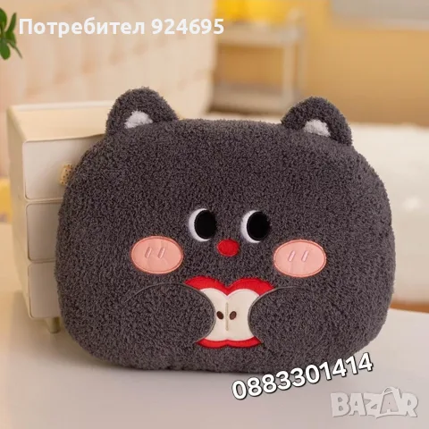 Плюшена възглавница Коте 40см , снимка 4 - Плюшени играчки - 56238087