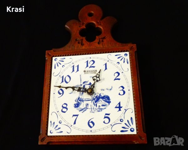 Blessing немски стенен часовник,рисуван Delft. , снимка 9 - Антикварни и старинни предмети - 34166593