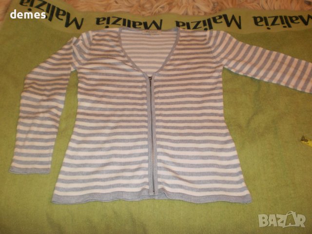 Машинно плетена блуза с цип MARC Lauge, размеp S, снимка 1 - Блузи с дълъг ръкав и пуловери - 37889998