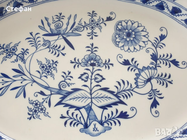 Порцеланово плато Майсен, снимка 2 - Антикварни и старинни предмети - 54307058