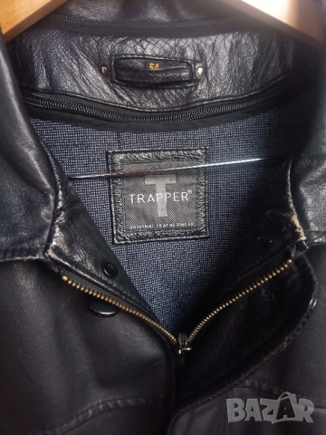 кожено яке Trapper, снимка 3 - Якета - 52090507
