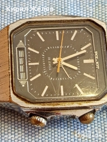 Стар механичен часовник работи ПОЛЕТ СССР рядък за КОЛЕКЦИЯ 54484, снимка 7 - Антикварни и старинни предмети - 54109047