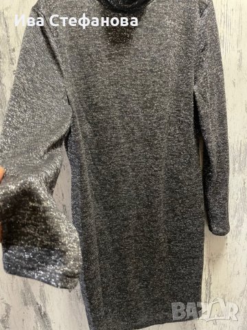 H&M hm  парти коктейлна официална рокля поло яка с блясък glitter , снимка 18 - Рокли - 39488979