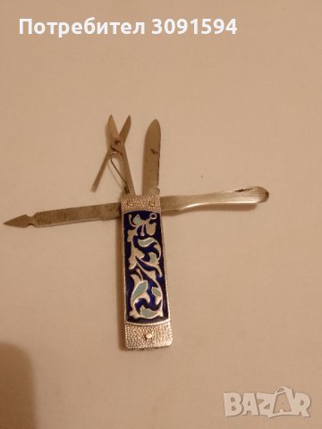 СССР емайлиран нож, маникюр, снимка 7 - Антикварни и старинни предмети - 42170251
