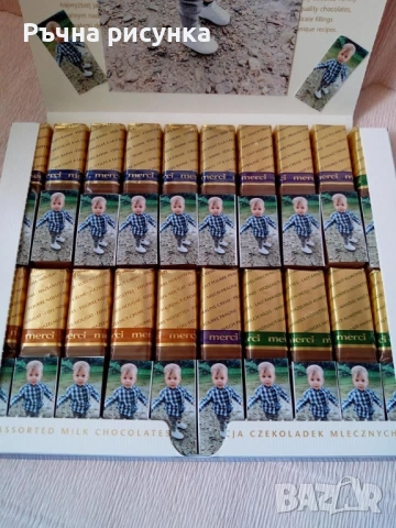 Кутия с бонбони за годишнина"Честита годишнина" или сватба ,етикет с ваша снимка, снимка 5 - Декорация за дома - 34610051