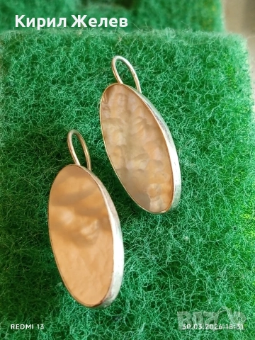 Винтидж сребърни обеци с СЕДЕФ подходящ аксесоар за ежедневието 47234, снимка 4 - Обеци - 54027758