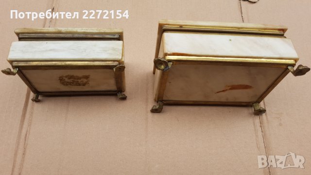 Мраморна кутия за бижута 2 бр, снимка 4 - Антикварни и старинни предмети - 39511835