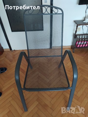 голям метален стол, снимка 2 - Столове - 42054322