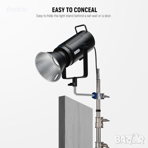 NEEWER 5/8" Правоъгълно захващащо рамо, до 10 кг, UA046, снимка 5 - Чанти, стативи, аксесоари - 44462324