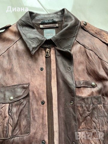 HUGO BOSS оригинално кожено яке, снимка 4 - Якета - 34499891