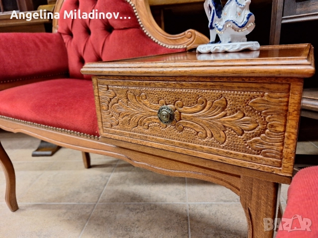 Винтидж телефонна пейка Луи XIV  , снимка 4 - Дивани и мека мебел - 51967027