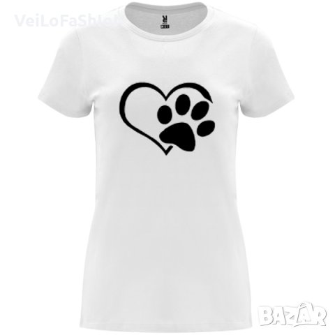 Нова дамска тениска Animal Love в бял цвят 